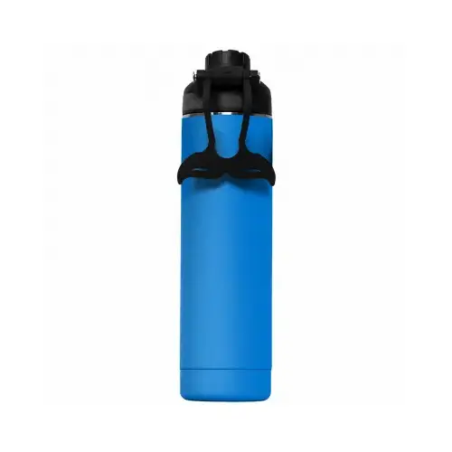 Hydra Series Bottle, 22 oz Capacity, 18/8 Stainless Steel/Copper, Azure, Powder-Coated