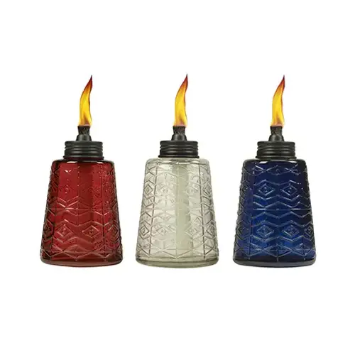 Table Torch, Blue/Clear/Red, 5 hr Burn Time - pack of 6 Table Torch, Blue/Clear/Red, 5 hr Burn Time - pack of 6