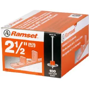 Ramset 00809 PIN DRIVE W/WSHER B100 2-1/2IN Zinc - pack of 100