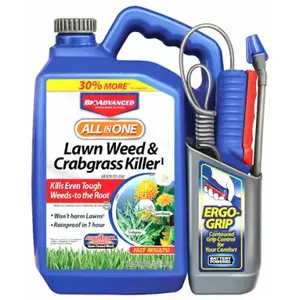 BioAdvanced 704138A Weed and Crabgrass Killer, Liquid, Black/Brown, 1.3 gal