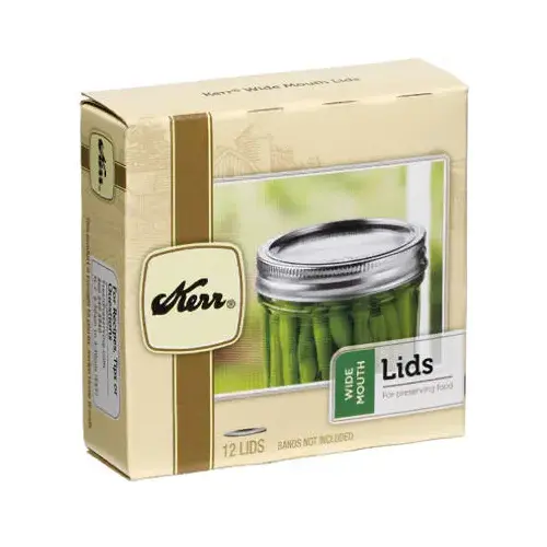 Wide-Mouth Mason Jar Canning Lids without Bands - pack of 12