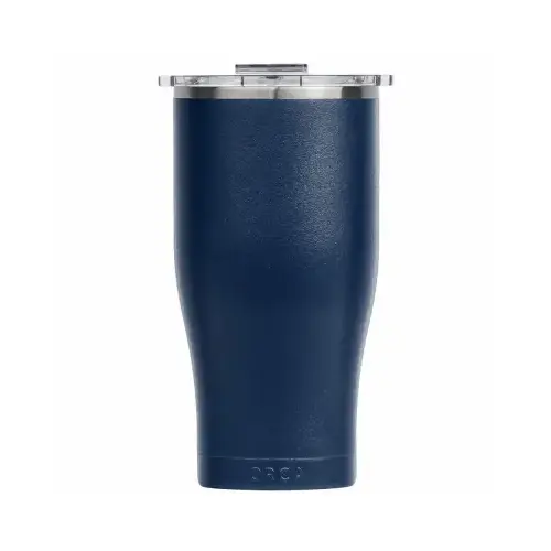 Chaser Series Tumbler, 27 oz Capacity, Whale Tail Flip Lid, Stainless Steel, Clear/Navy, Insulated