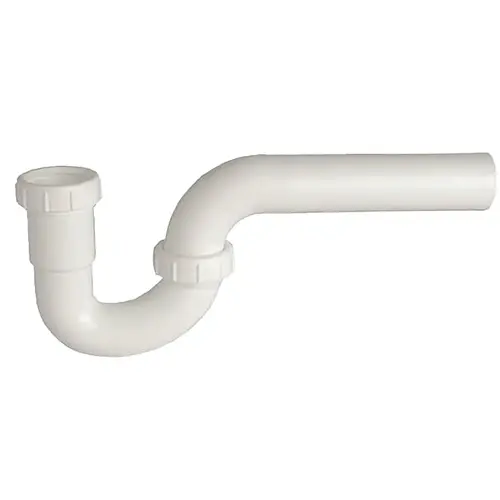 P-Trap, 1-1/4 in, Slip, Plastic, White P-Trap, 1-1/4 in, Slip, Plastic, White