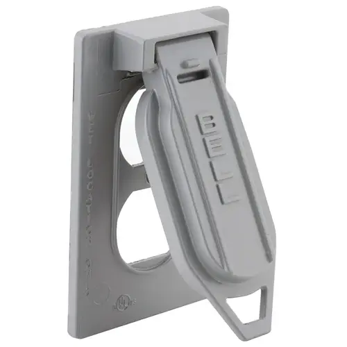 Cover, 4-9/16 in L, 2-13/16 in W, Aluminum, Gray, Powder-Coated Cover, 4-9/16 in L, 2-13/16 in W, Aluminum, Gray, Powder-Coated