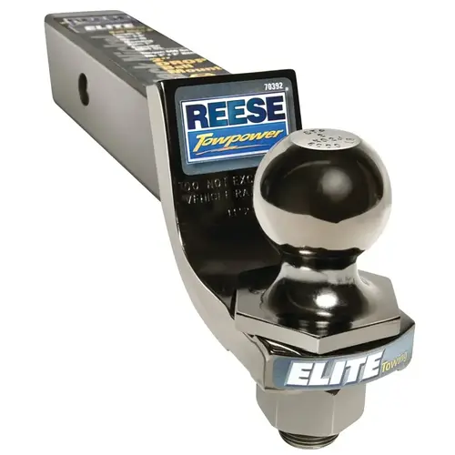 00 Ball Mount, 2 in Dia Hitch Ball, Steel, Black Nickel 00 Ball Mount, 2 in Dia Hitch Ball, Steel, Black Nickel