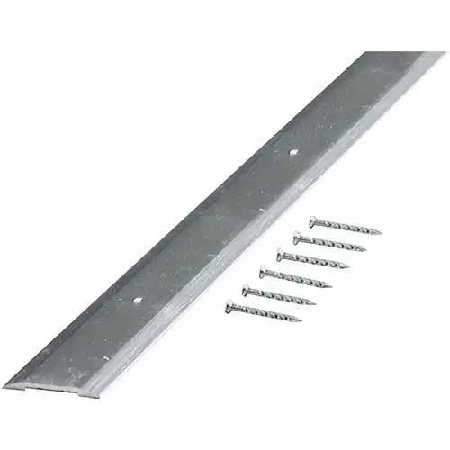 Seam Binder, 72 in L, 1-1/4 in W, Smooth Surface, Aluminum, Polished