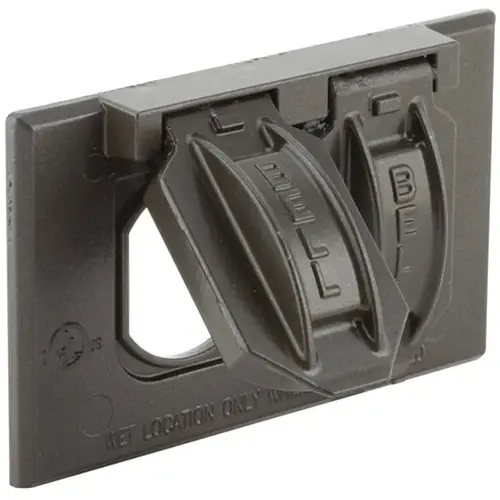 Cover, 2-13/16 in L, 4-9/16 in W, Metal, Bronze, Powder-Coated Cover, 2-13/16 in L, 4-9/16 in W, Metal, Bronze, Powder-Coated
