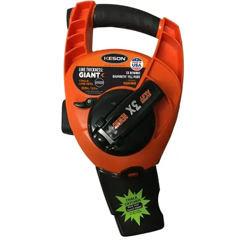 Chalk Line Reel, 100 ft L Line