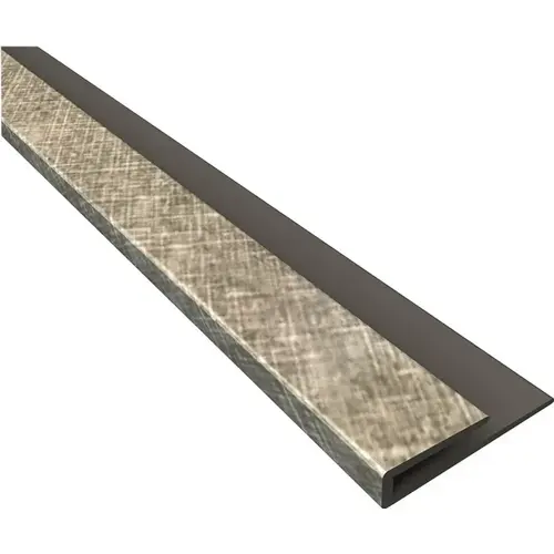 Fasade 18 In. Thermoplastic J-Edge Backsplash Trim, Cross Hatch Silver