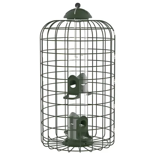 Wild Bird Feeder, 17-13/16 in H, 1.1 qt, Black, Hanging Mounting