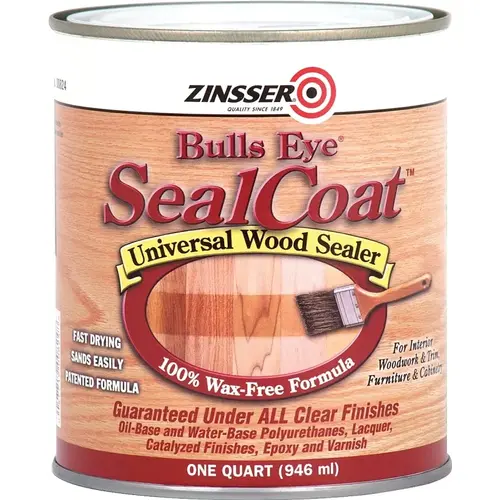 Bulls Eye SealCoat Wood Sealer, Clear, Liquid, 1 qt Bulls Eye SealCoat Wood Sealer, Clear, Liquid, 1 qt