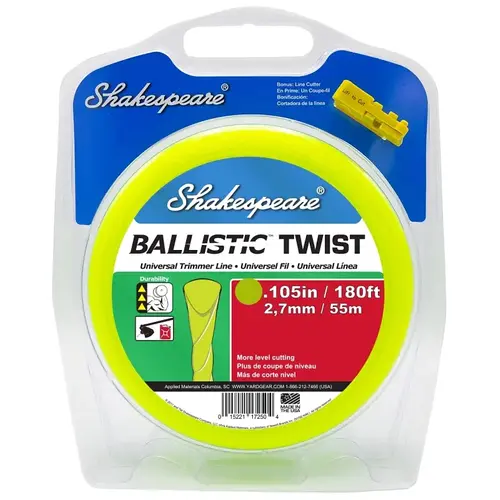 Ballistic Trimmer Twist Line, 0.105 in Dia, 180 ft L Green