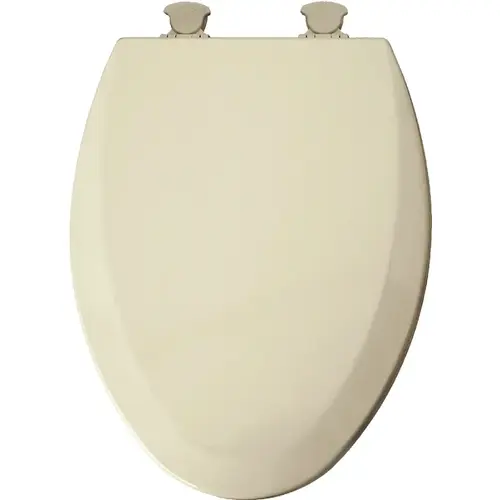 Toilet Seat, Elongated, Molded Wood, Bone, Twist Hinge