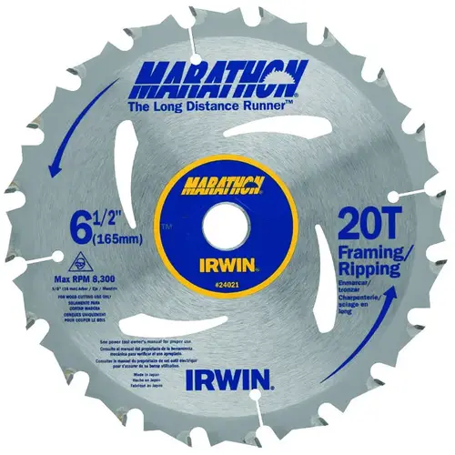 Circular Saw Blade, 6-1/2 in Dia, 5/8 in Arbor, 20-Teeth, Carbide Cutting Edge - pack of 10 Circular Saw Blade, 6-1/2 in Dia, 5/8 in Arbor, 20-Teeth, Carbide Cutting Edge - pack of 10