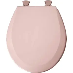 Mayfair 41EC 023/46EC 46ECDG-023 Toilet Seat, Round, Wood, Pink, Twist Hinge