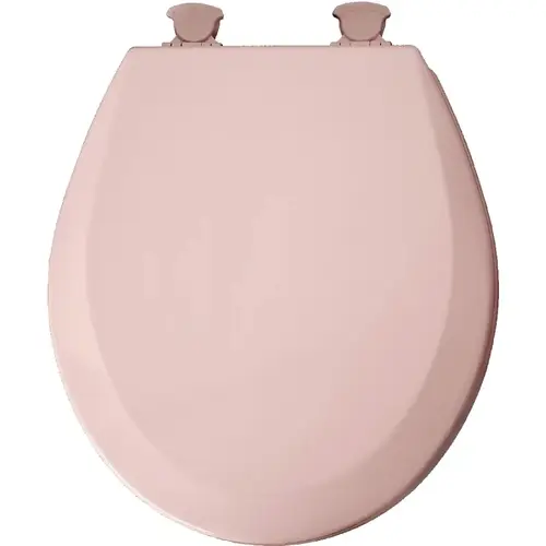 46ECDG-023 Toilet Seat, Round, Wood, Pink, Twist Hinge