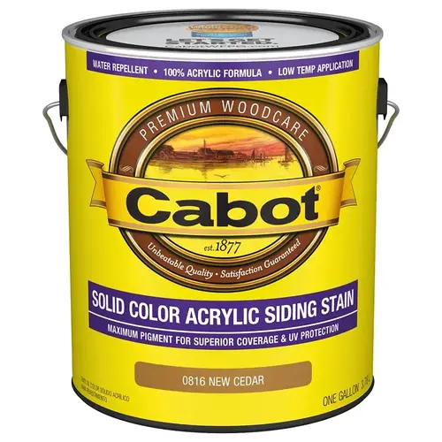 800 Series 140.000.007 Solid Color Siding Stain, Natural Flat, New Cedar, Liquid, 1 gal, Can - pack of 4 800 Series 140.000.007 Solid Color Siding Stain, Natural Flat, New Cedar, Liquid, 1 gal, Can - pack of 4