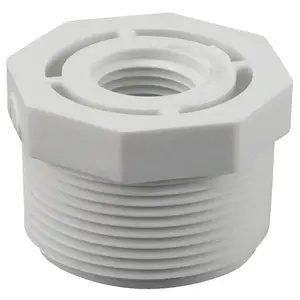 Lasco 34355 439209BC Reducing Bushing, 1-1/2 x 1/2 in, MIP x FIP, PVC, SCH 40 Schedule