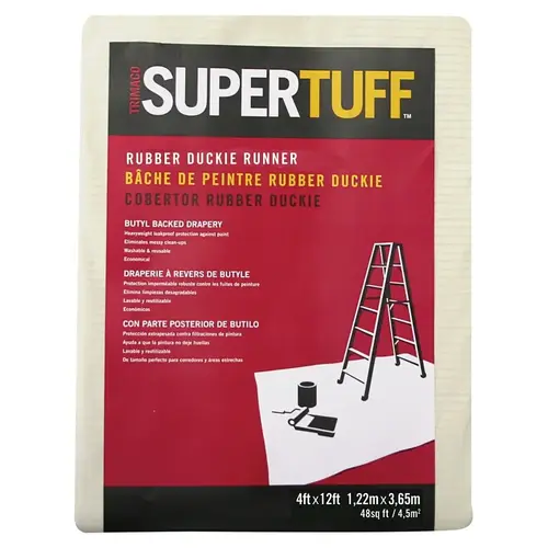 Rubber-Duckie Drop Cloth, 12 ft L, 4 ft W, Butyl Backed Drapery Fabric, Multi-Color Rubber-Duckie Drop Cloth, 12 ft L, 4 ft W, Butyl Backed Drapery Fabric, Multi-Color
