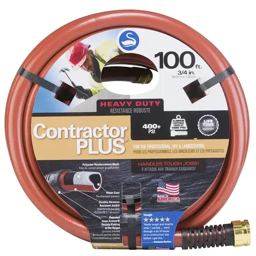 SNCG34100 Garden Hose, 100 ft L, Rubber/Vinyl, Red SNCG34100 Garden Hose, 100 ft L, Rubber/Vinyl, Red