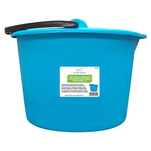 Simple Spaces 8011 Mop Bucket, 11 qt Capacity, Oblong, Recycle Polypropylene Bucket/Pail, Aqua