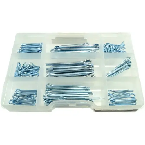 Cotter Pin Assortment, Steel, Zinc