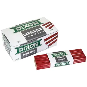 DIXON TICONDEROGA COMPANY 14100-XCP12 Carpenter Pencil, Black/Red, 7 in L - pack of 12