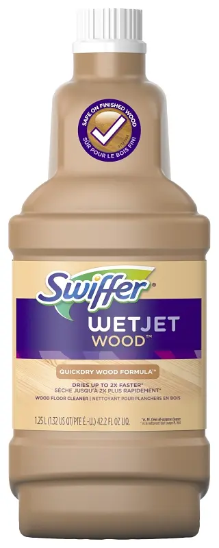 SWIFFER WetJet Wood Floor Cleaner Solution Refill 1.25 L Bottle Liquid Fresh Clear 77133