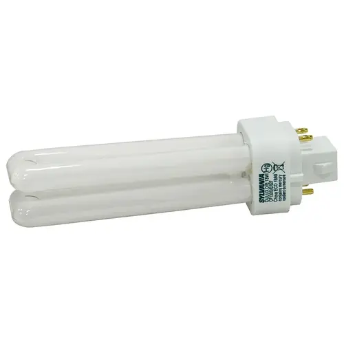 Compact Fluorescent Bulb, 13 W, T4 Lamp, G24Q-3 Lamp Base, 900 Lumens, 2700 K Color Temp Compact Fluorescent Bulb, 13 W, T4 Lamp, G24Q-3 Lamp Base, 900 Lumens, 2700 K Color Temp