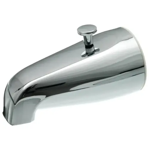 Tub Spout with Diverter, Metal, Chrome Plated, For: 1/2 in or 3/4 in IPS Connections Tub Spout with Diverter, Metal, Chrome Plated, For: 1/2 in or 3/4 in IPS Connections