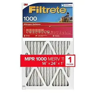 Filtrete 9823-4 14 In. x 24 In. x 1 In. 1000/1085 MPR Allergen Defense Furnace Filter, MERV 11