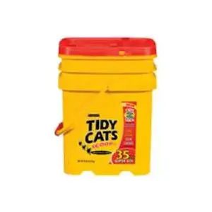 Tidy Cats 7023010709 7023001669 Cat Litter, 35 lb Capacity, Gray/Tan, Granular Pail
