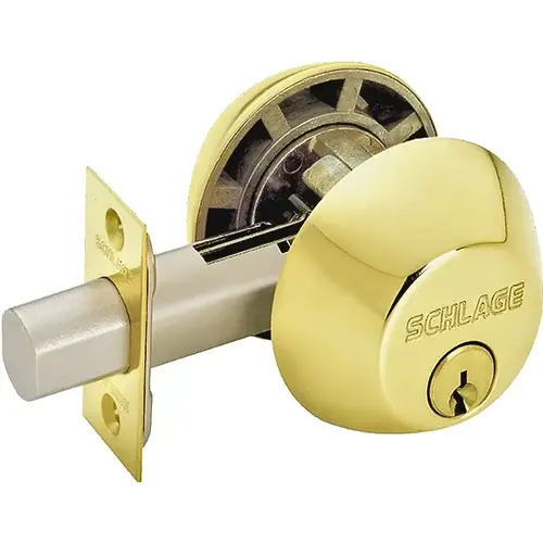 Entry Deadbolt, 1 Grade, Keyed Alike Key, Metal, Polished Brass, 2-3/8 x 2-3/4 in Backset, C, K4 Keyway - pack of 4 Entry Deadbolt, 1 Grade, Keyed Alike Key, Metal, Polished Brass, 2-3/8 x 2-3/4 in Backset, C, K4 Keyway - pack of 4