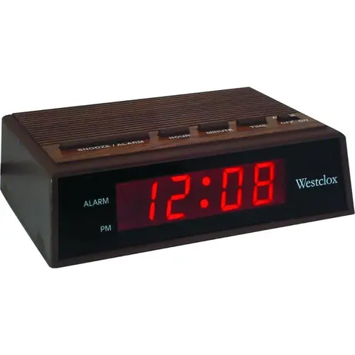 Westclox Alarm Clock, 0.6 in LED Display