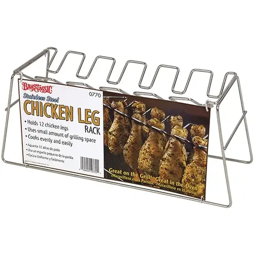 Chicken Leg Rack, Stainless Steel - pack of 4 Chicken Leg Rack, Stainless Steel - pack of 4