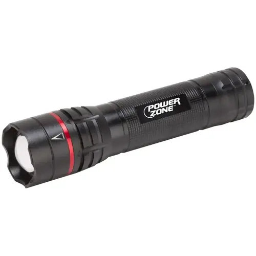 Tactical Flashlight, AA Battery, LED Lamp, 700 Lumens, 150 m Beam Distance, 5 hrs Run Time, Black