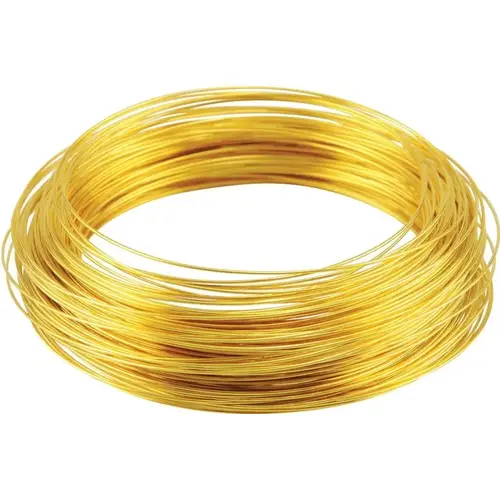Utility Wire, 50 ft L, 20 Gauge, Brass Utility Wire, 50 ft L, 20 Gauge, Brass