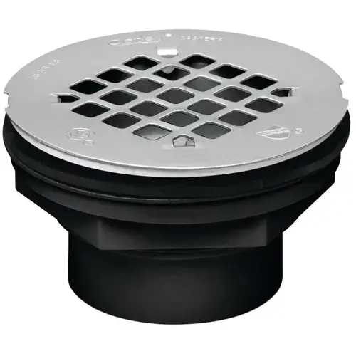 Shower Drain, ABS, Black, For: 2 in SCH 40 DWV Pipes Shower Drain, ABS, Black, For: 2 in SCH 40 DWV Pipes