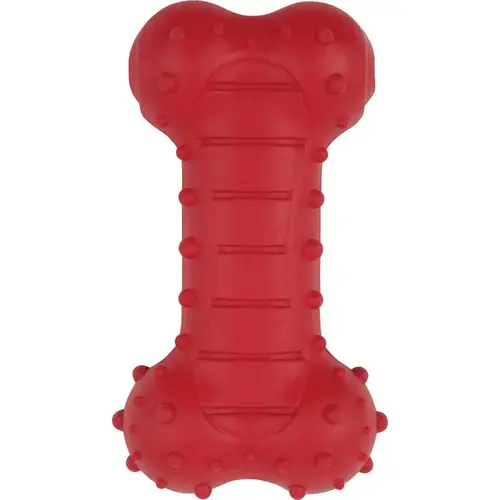 Dog Toy, M, Treat Bone, Rubber, Red Dog Toy, M, Treat Bone, Rubber, Red