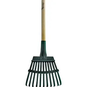 Flexrake 3W Shrub Rake, 11 -Tine, Wood Handle, 48 in L Handle