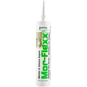 MorFlexx 15016 Mortar and Stucco Repair, White, Viscous Paste, 10.5 oz Cartridge
