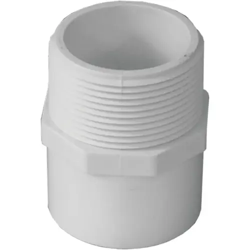 436169BC Pressure Pipe Adapter, 1-1/2 x 1-1/4 in, Slip x MIP, PVC, SCH 40 Schedule