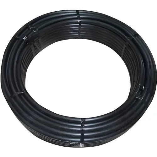 SPARTAN 100 Series Pipe Tubing, 1 in, Plastic, Black, 100 ft L SPARTAN 100 Series Pipe Tubing, 1 in, Plastic, Black, 100 ft L