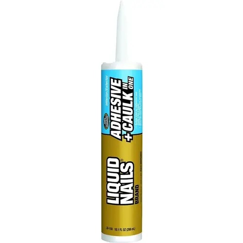 Adhesive Caulk, Bright White, 40 to 100 deg F, 10.1 oz Cartridge - pack of 12 Adhesive Caulk, Bright White, 40 to 100 deg F, 10.1 oz Cartridge - pack of 12
