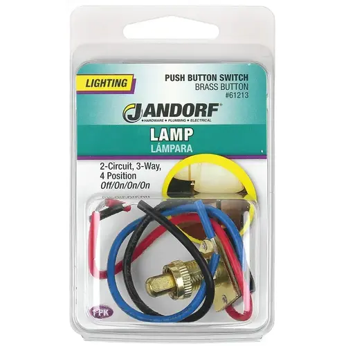 Switch, 3 A, 125/250 VAC, Lead Wire Terminal Brass