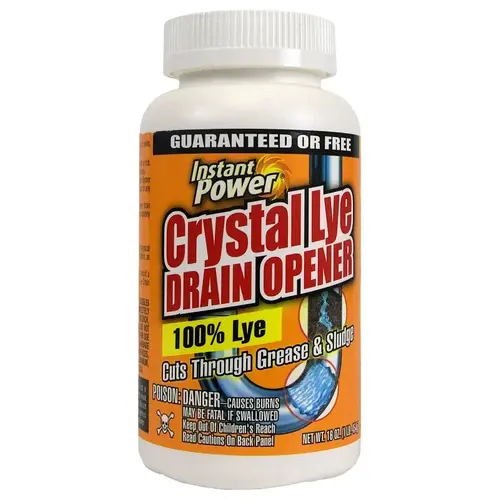 Crystal Lye Drain Opener, Solid, White, Odorless, 1 lb