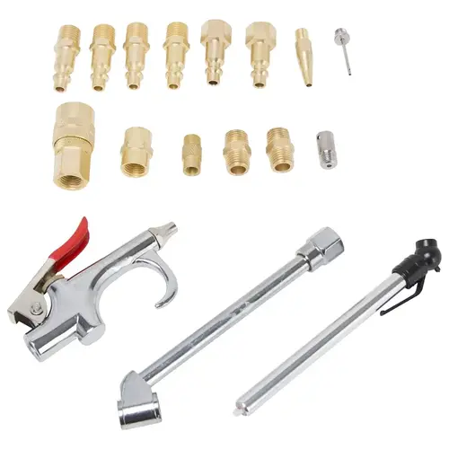 Air Tool Accessory Kit, Brass/Steel, Brass/Chrome, Brass/Chrome Air Tool Accessory Kit, Brass/Steel, Brass/Chrome, Brass/Chrome