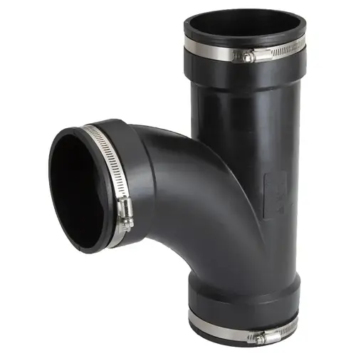 Flexible Pipe Tee, PVC, Black Flexible Pipe Tee, PVC, Black