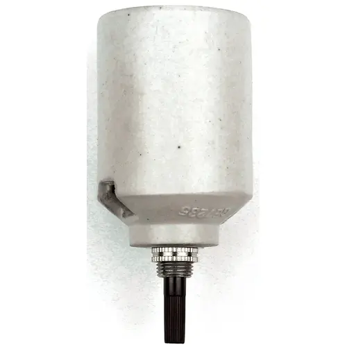 Bottom Turn Knob Lamp Socket, 250 V, 250 W, Porcelain Housing Material, White Bottom Turn Knob Lamp Socket, 250 V, 250 W, Porcelain Housing Material, White