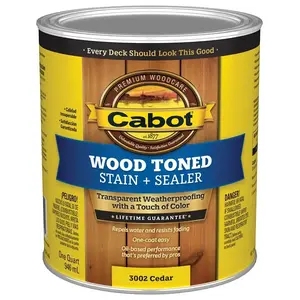 CABOT/VALSPAR CORP 3002-05 Deck & Siding Stain, Cedar Tone, Qt.
